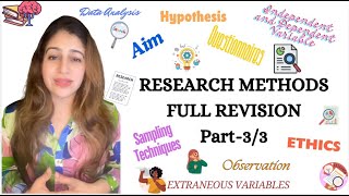 Research MethodsFULL REVISION Part3 Psychology Introduction [upl. by Gearhart]