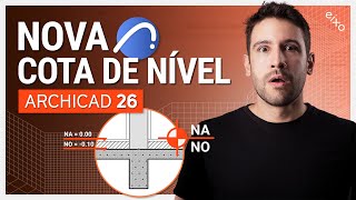 NOVA COTA DE NÍVEL DO ARCHICAD 26  nível acabado osso e níveis topográficos [upl. by Yup]