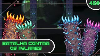 Derrotando os Pilares Bizarros  Terraria 48 [upl. by Nylle]