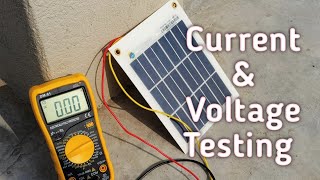 Small semi flexible solar pannel current and voltage testing with multimeter [upl. by Catherine]