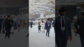 Boarding the train in Montreal Canada in the 1920s  Restored Footage [upl. by Hafeenah]