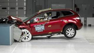 2008 Mazda CX7 moderate overlap IIHS crash test [upl. by Steere718]