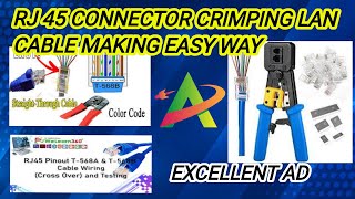 How to terminate Ethernet cables Easy Way Excellent AD [upl. by Kaliope]