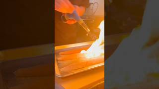 Albacore w a bad flame cooking sushi [upl. by Nekal]