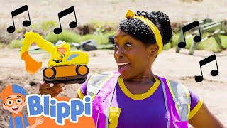 Meekah Excavator  Blippi Songs 🎶 Educational Songs For Kids [upl. by Nicolette]