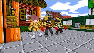 ONE QUEEN IN ALL BEES CAPTURED LOVE  JUST DANCE  GOMY GOMY DANCE  SUPER IDOL Minecraft Animation [upl. by Sualkcin284]