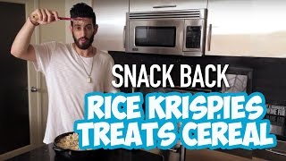 How to make Rice Krispies Treat Cereal  Snack Back [upl. by Ennovoj]