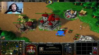 WARCRAFT III REIGN OF CHAOS  DarkSoulEvO vs 3 IA DEMENTES  Gameplay Español [upl. by Seaden818]