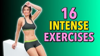 Burn Away Belly Fat with These 16 Intense Exercises You Can Do at Home [upl. by Kresic]