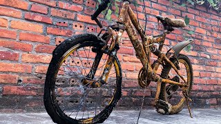 Restoration Rusty Kids Bike  Restoring Children Bicycle full video [upl. by Ahsima124]