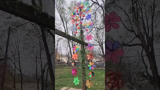 The Pinwheel Beanstalk is Growing Climbing to Giant Soon pinwheel backyard art sculpture [upl. by Kwok51]