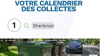 Votre calendrier des collectes  sherbrookecacollectes [upl. by Arno]