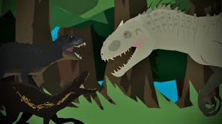 Indominus Rex vs Indoraptor amp Scorpius Rex  BATTLE OF THE HYBRIDS [upl. by Tanhya]