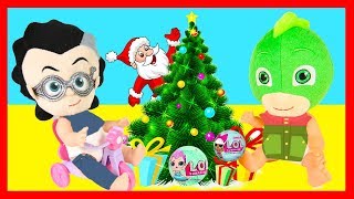 Grinch Christmas Nice List In Real Life with PJ Masks Romeo and Trolls Poppy Babies  Ellie Sparkles [upl. by Leval]