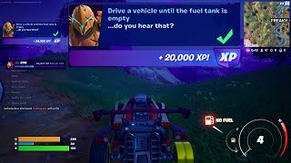 How to EASILY Drive a vehicle until the fuel tank is empty in Fortnite Fortnitemare Quest [upl. by Farrel567]