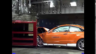 Crash Test new Mercedes EClass Coupe 2010 [upl. by Balcer763]