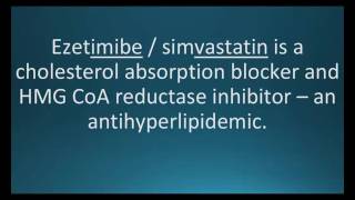 How to pronounce ezetimibe  simvastatin Vytorin Memorizing Pharmacology Flashcard [upl. by Vastah]