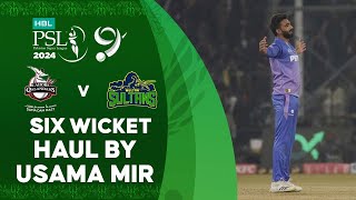 Six Wicket Haul By Usama Mir  Lahore Qalandars vs Multan Sultans  Match 14  HBL PSL 9  M1Z2U [upl. by Pironi]