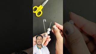 Challenge to make earrings using safetypin hacks earrings craft jewellery nosechain noseband [upl. by Harpp967]