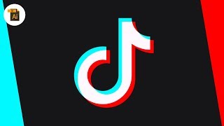 Illustrator Blend Modes Are AWESOME  TIK TOK LOGO [upl. by Ydnamron]