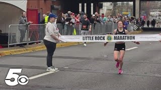 U of A graduate student places first in this years Little Rock Marathon [upl. by Sunev486]