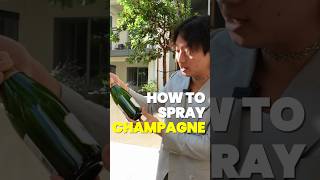 How To Spray Champagne champagne cocktails bartender bartending mixology barchemistry [upl. by Cain]