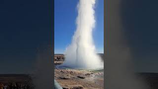 Strokkur Geysir Erupts Found along the Gesir Walking trail in Iceland [upl. by Nodyl]