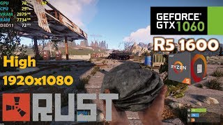 GTX 1060  RUST Release Version ❗️ Ryzen 5 1600 ❗️  1080p quotHighquot settings [upl. by Jowett]