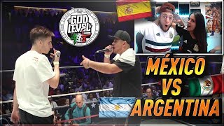 ESPAÑOLES REACCIONAN a MÉXICO vs ARGENTINA God Level Fest México 2019 Semifinal [upl. by Byrom]