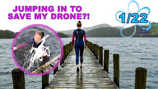 SAVING MY DRONE JUMPING In FREEZING WATEROpen Water Swim Challenge 2022 😱 [upl. by Imeaj298]