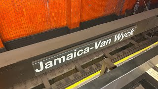 IND Archer Ave Line E trains at JamaicaVan Wyck [upl. by Yremrej]