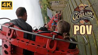 Cu Chulainn POV Back Row 4K 60FPS Emerald Park Gravity Group Wood Coaster  NonCopyright [upl. by Anuqahs348]