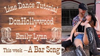 Line dance tutorial 2 A Bar Song by Shaboozey [upl. by Dam]