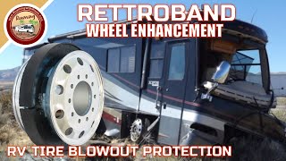 SURVIVE Class A Motorhome Front Tire Blowout We Got Rettrobands [upl. by Daria711]