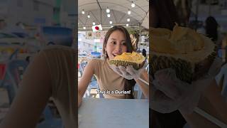 Japanese trying the world smelliest fruitDurian [upl. by Ikey]