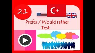 Prefer amp Would Rather test alıştırmalar İngilizce öğreniyoruz İngilizce öğreniyorum lgs teog yds [upl. by Hacker]