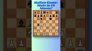 Italian Game Mate in 14 Moves chess chesstraps [upl. by Vipul]