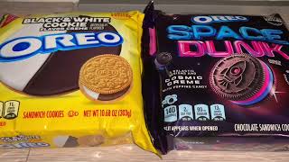 ASMR Limited Edition Oreo Cookies Black and White Oreo Space Dunk Oreo eating soundsno talking [upl. by Amle]