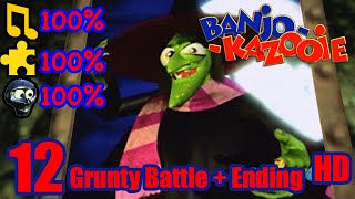 Banjo Kazooie HD 100 Walkthrough Part 12  Final Grunty Battle amp Ending Credits [upl. by Annaeiluj]