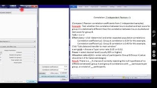 GPower ztest  Correlations 2 independent Pearson rs [upl. by Aramoix]