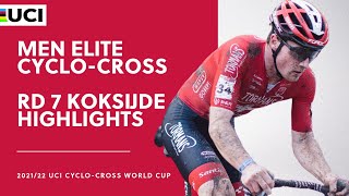 Round 7  Men Elite Highlights  202122 UCI CX World Cup  Koksijde [upl. by Ovid]