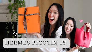 HERMES Picotin 18 UNBOXING amp REVIEW History Purchase Experience Features Price [upl. by Beitnes850]