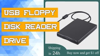 USB Floppy Disk Reader Drive 35” External Portable 144 MB FDD Diskette Drive Windows 7 8 2000 XP V [upl. by Aloap324]