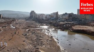 New Footage Emerges Of Aftermath Of Deadly Flooding In Derna Libya [upl. by Ailekat]