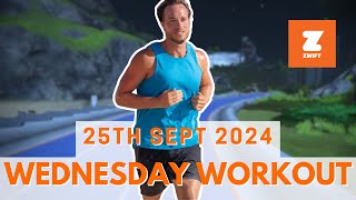 Wednesday Workout  Group A  Zwift Run Channel [upl. by Josie]