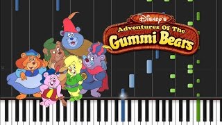 Gummi Bears  Theme Song Synthesia Tutorial [upl. by Kinsler]