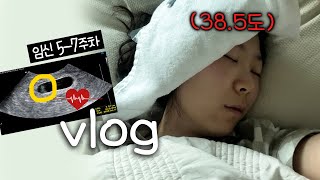 임신57주차vlog 임신 초기부터 고열타이레놀 복용🥲 입덧 시작 아기 심장 소리 처음 들은 날 🥹❣️ [upl. by Ramsay]