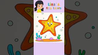 Starfish song  Kids Song 🌈 Coloring for kids kidssong nurseryrhymes shorts kids coloring [upl. by Tennies]