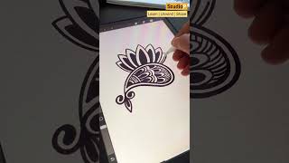 Easy amp cute floral doodle procreate digitalart doodle flowerart howtodraw arttutorial paisley [upl. by Pasia]