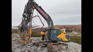 Volvo EC300E L With AMV drilltower [upl. by Auoy]